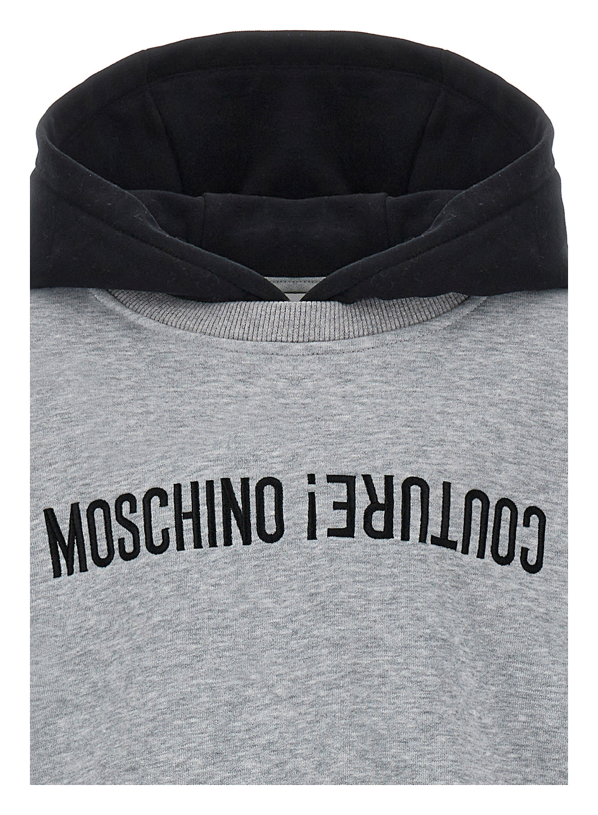 MOSCHINO FELPA CON CAPPUCCIO UPSIDE DOWN LOGO