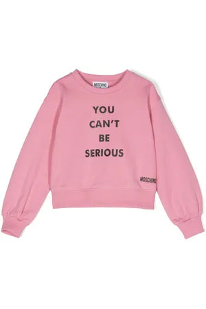 MOSCHINO FELPA IN COTONE YOU CAN'T BE SERIOUS